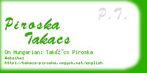 piroska takacs business card